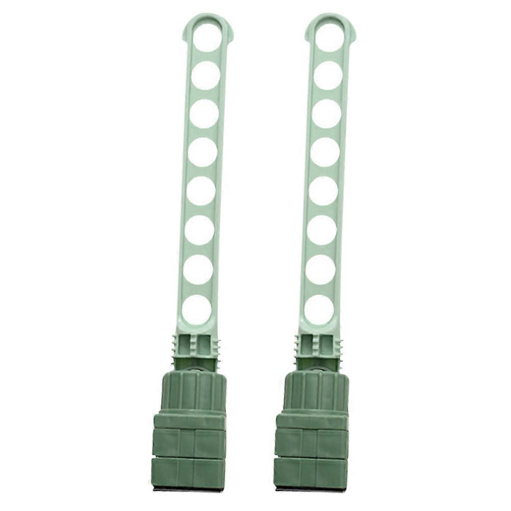 Hanger Drying Rack Multi Functional Hangers Retractable Laundry Rack Green 33.8X5X0.3Cm Space Saving 2Pcs