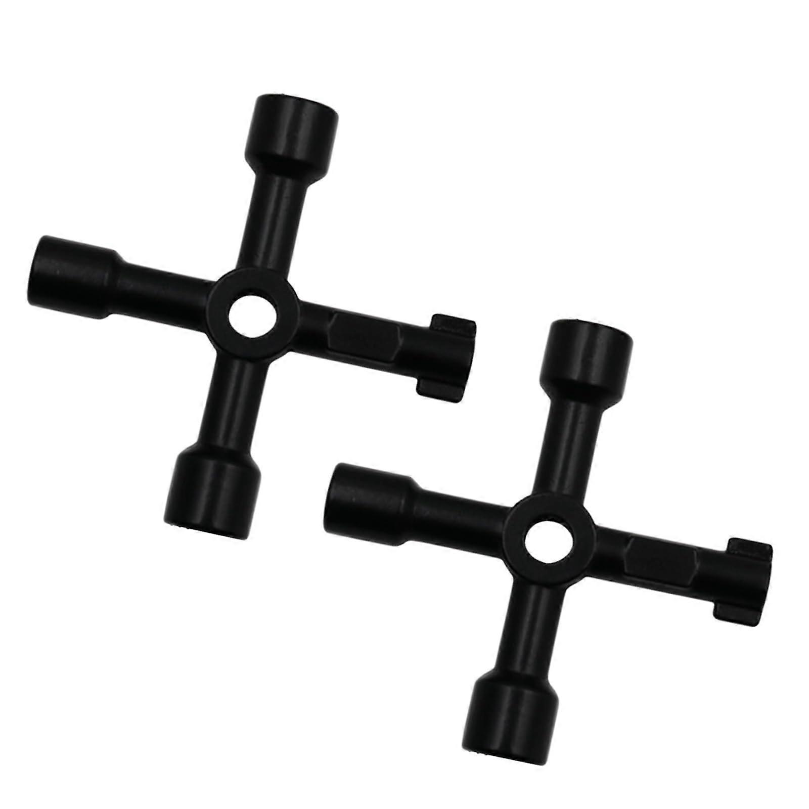 Pack of 2 cross keys, universal keys, 4way keys, multifunction keys for electric cabinet, water meter, elevators and much more.