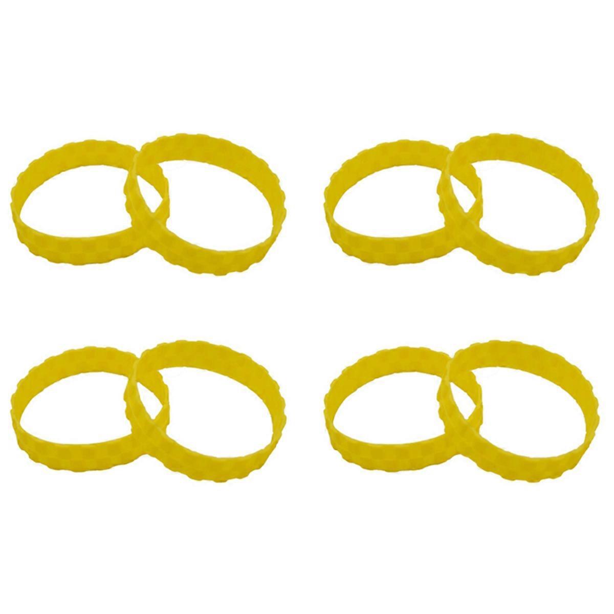 2Pcs Vacuum Cleaner Tire Skin for Robot,Yellow