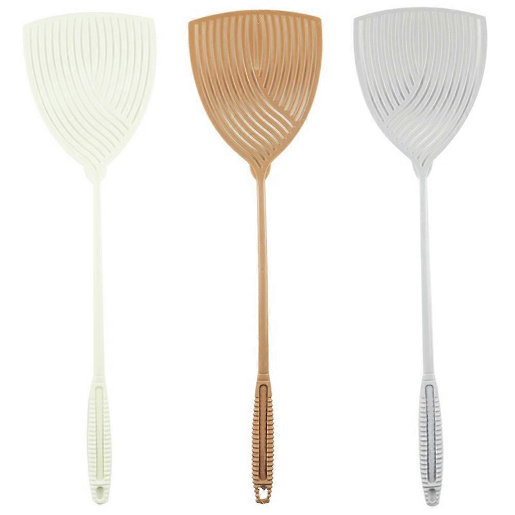 Plastic Fly Swatters Durable Mesh Handle For Home Use Assorted Color 49x13cm Mosquito Control 10Set