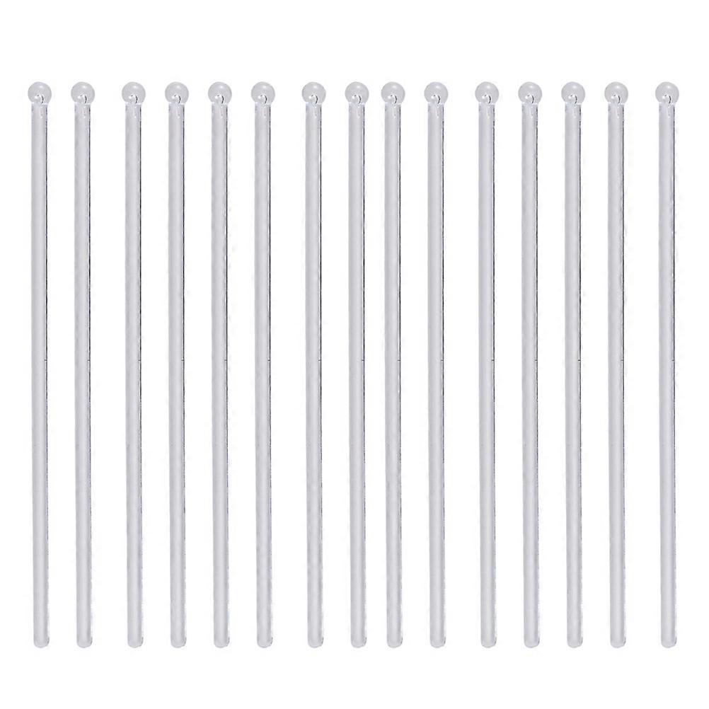 Clear Mixing Sticks for Stirring Cocktails Juices Coffee with Ball Top Great for Parties 100 Pieces
