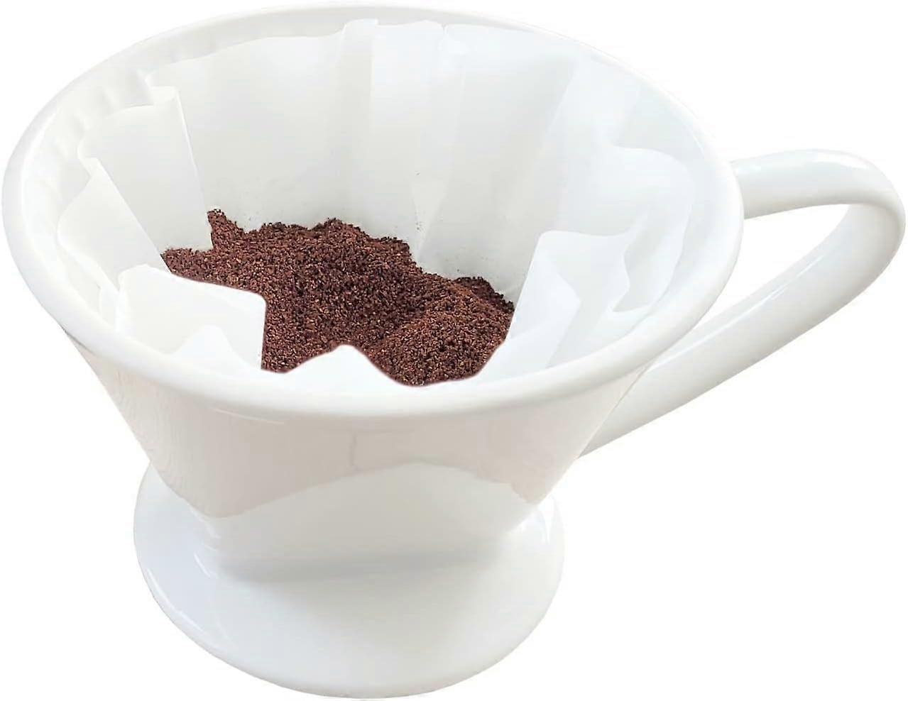 Coffee Filter Ceramic Filter Permanent Filter Size 1.2 or for Filter Bags 1 Hole Reusable Approx. 765 g Weight for a Very Secure Stand (Size 1) Size 1