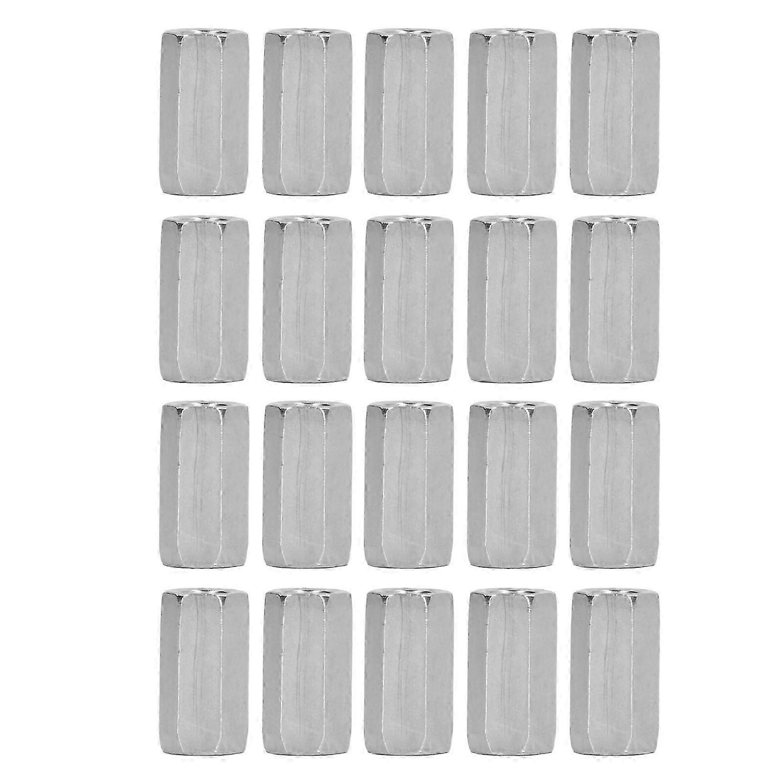 20Pcs Hex Coupling Nut M6 Stainless Steel Rust Resistant Connector Nut Kit Silver