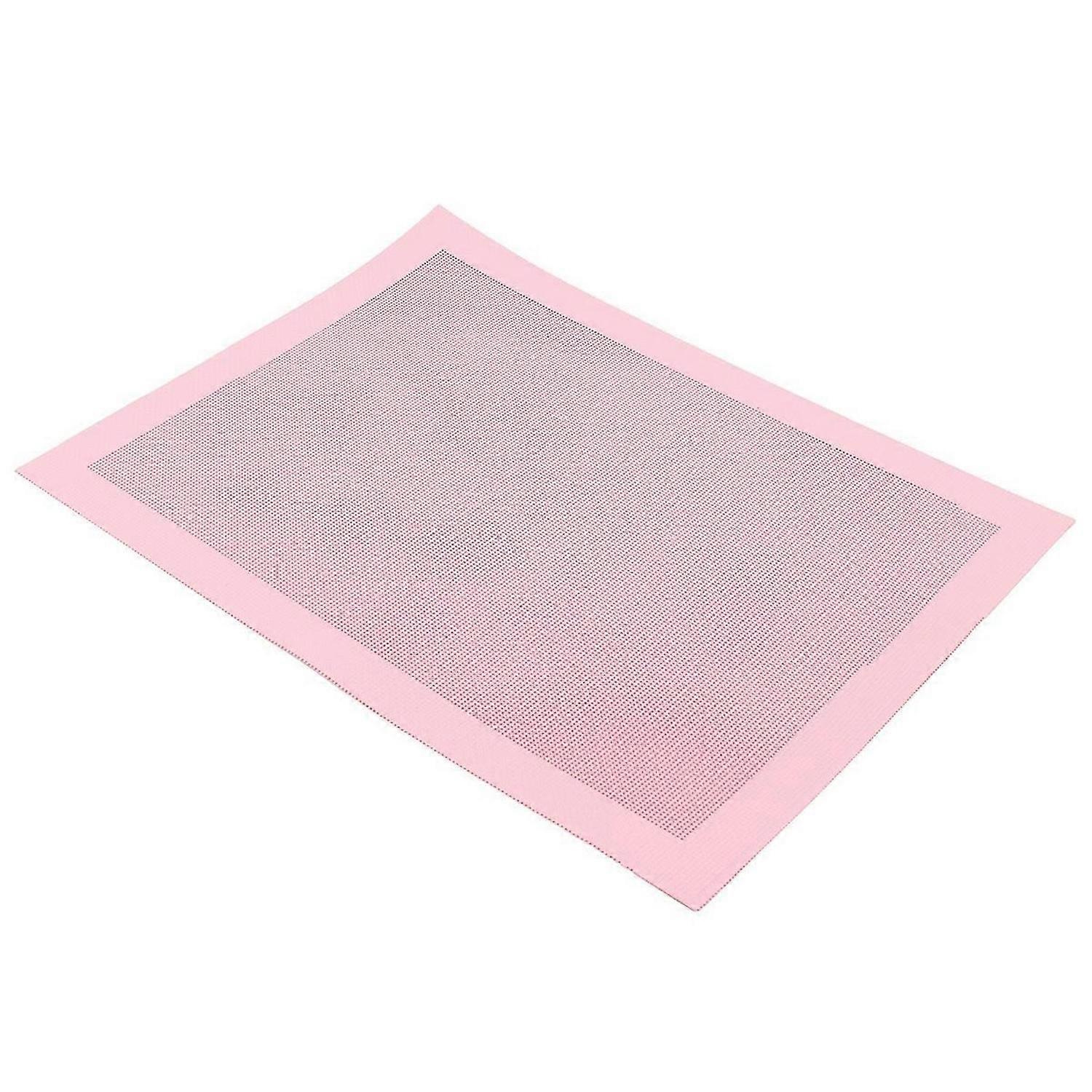 Perforated Baking Mats,2PCS Pink Silicone Mat for Half Sheet,Non-Stick Reusable Oven Liners for Maki