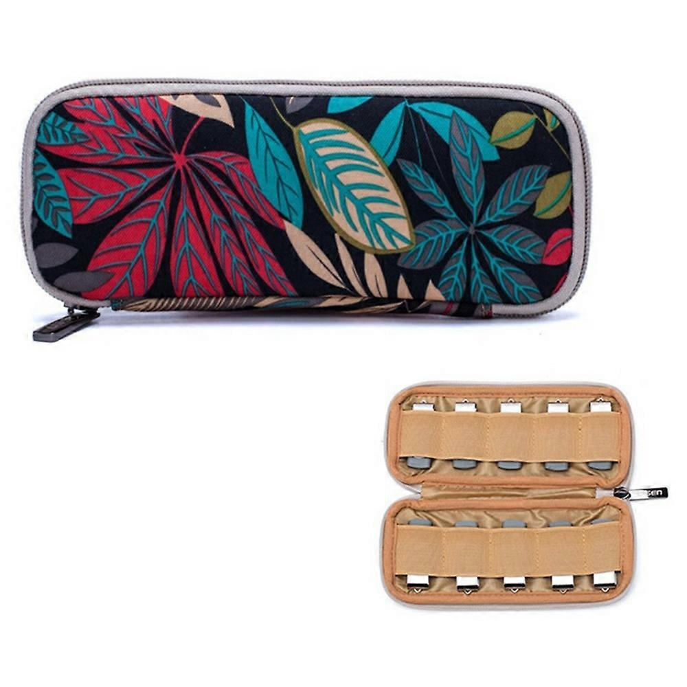 20 x 9cm USB Flash Drive Storage Pouch 10-Grid U-Disk Zipper Bag