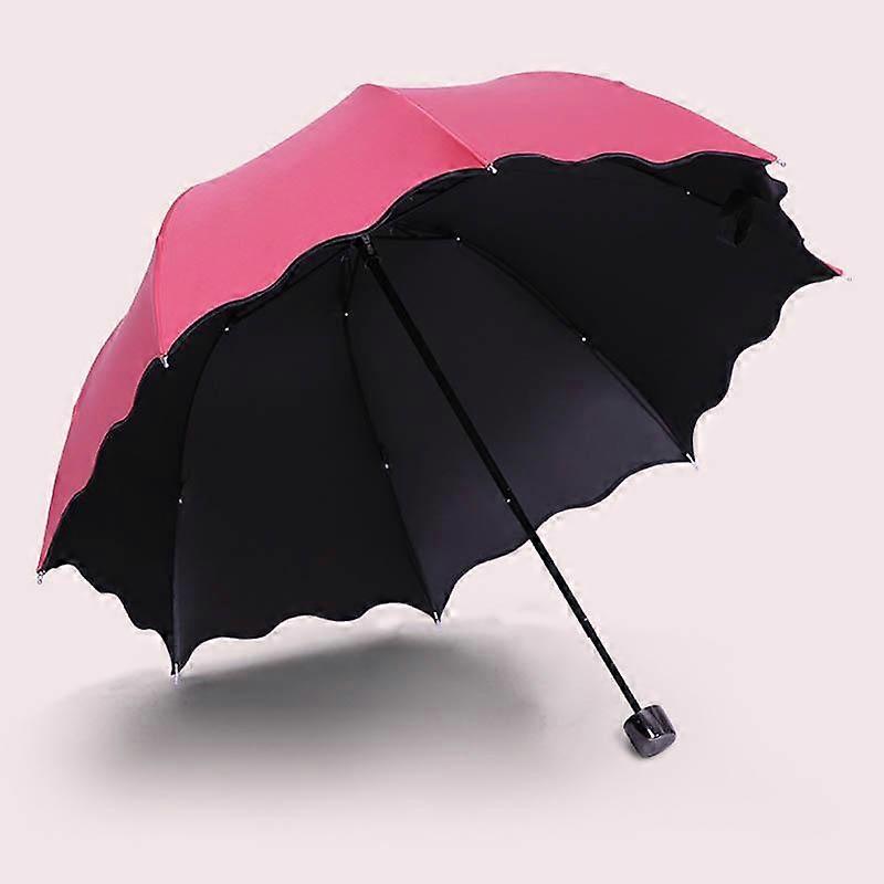 Outdoor Sports Anti-UV Parasol Folding Umbrella Bloom Flower In Rain Water Windproof Sunshade