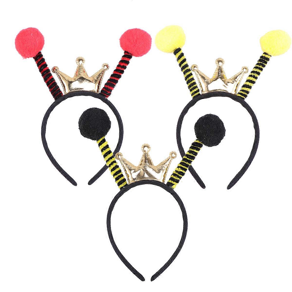 Bee Party Adult Bee Headwear Cloth Material Round Shape For Cosplay 3Set