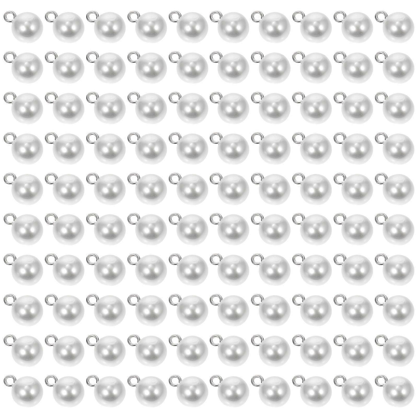 Button for Clothes 100Pcs Lady's Round Shape Plastic Buttons for Women's Clothing and Handicraft Projects