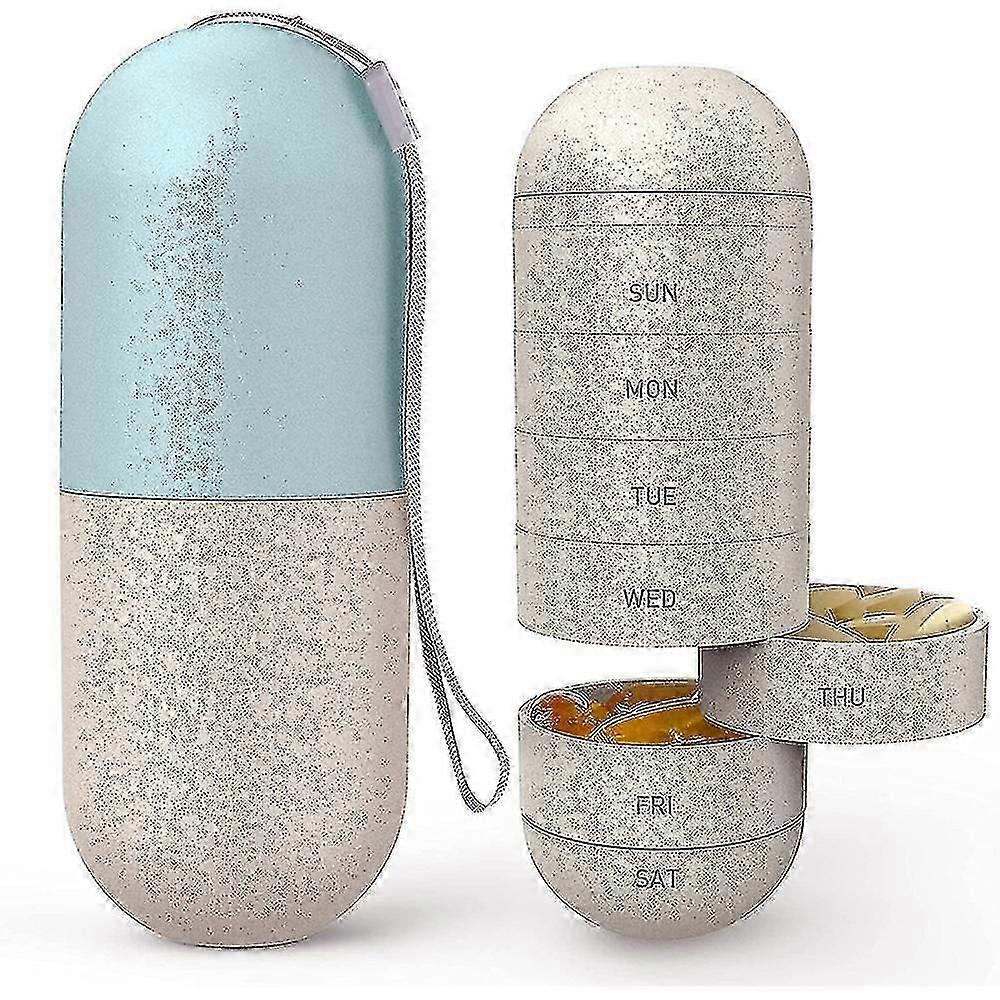 Portable 7-Day Pill Box Waterproof