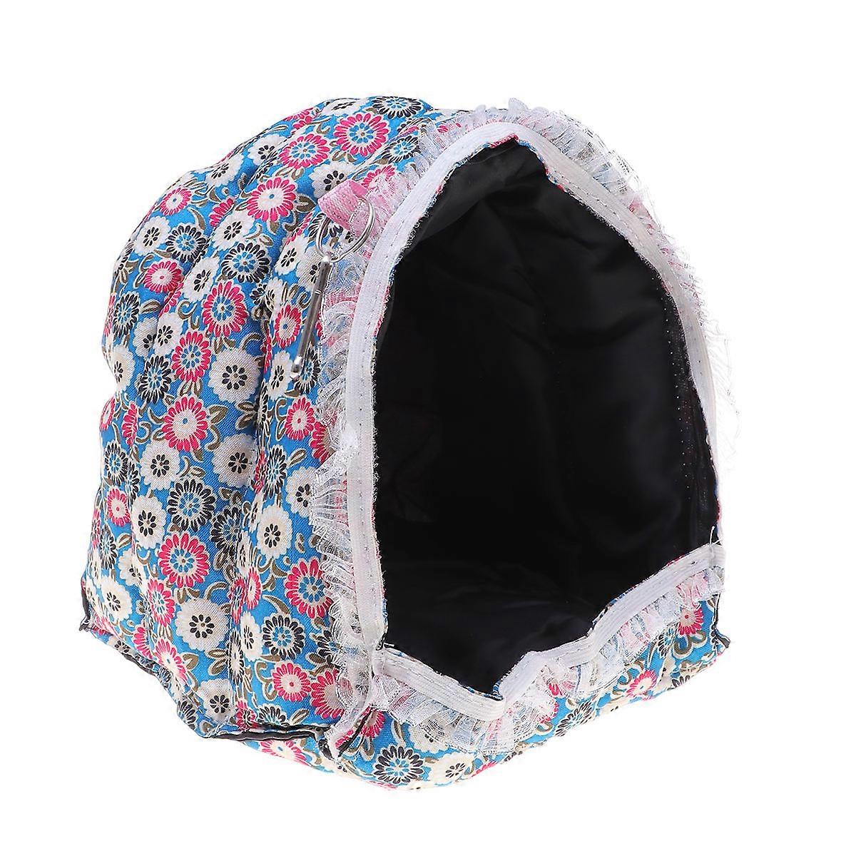 Hamster Home Bed Guinea Pig Hamster House Bed Tent Winter Warm Blue Comfortable Sleep Small Animals 1Pack