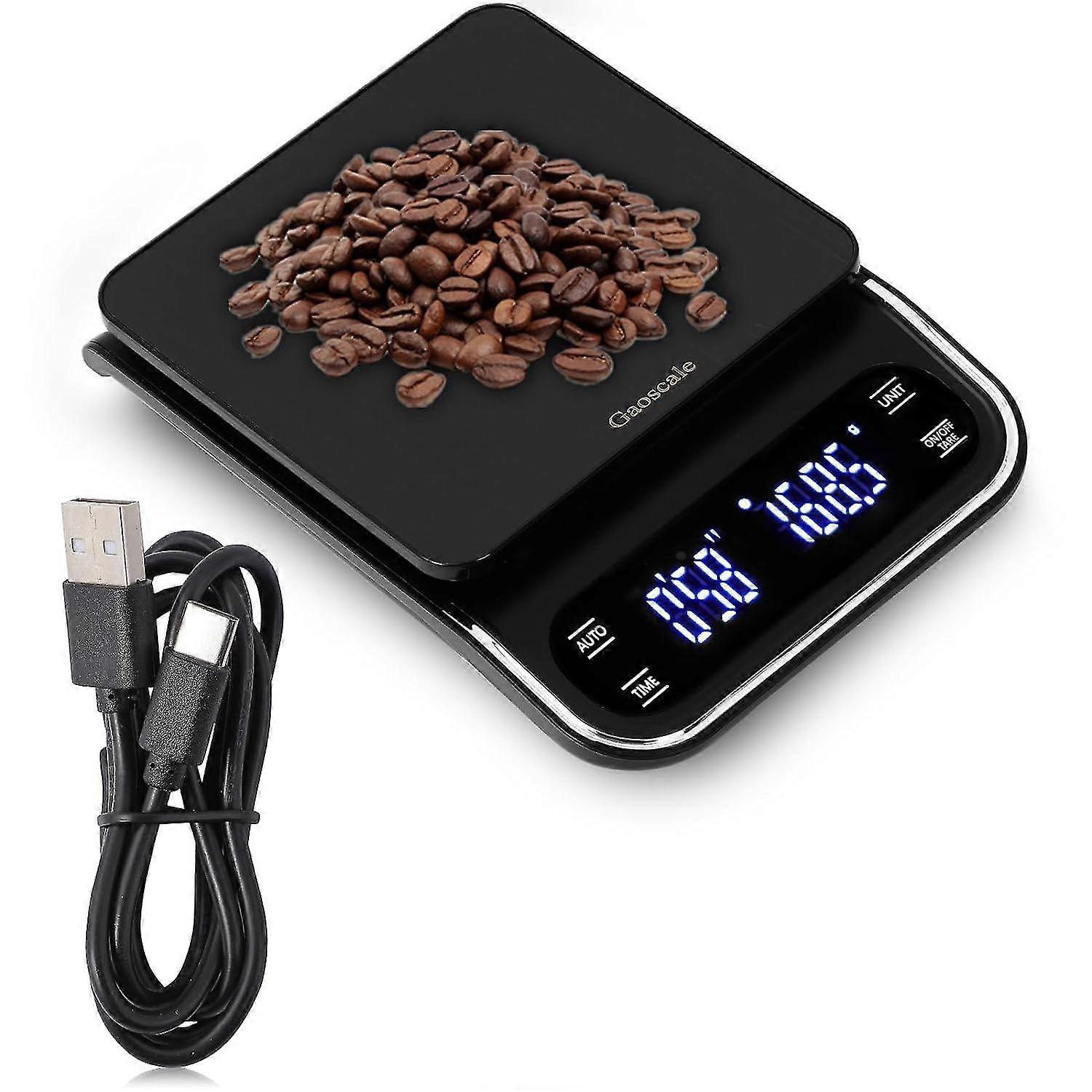 Coffee Scale, Espresso Scale with Timer - Kitchen Food Scale for Coffee Rechargeable Digital


