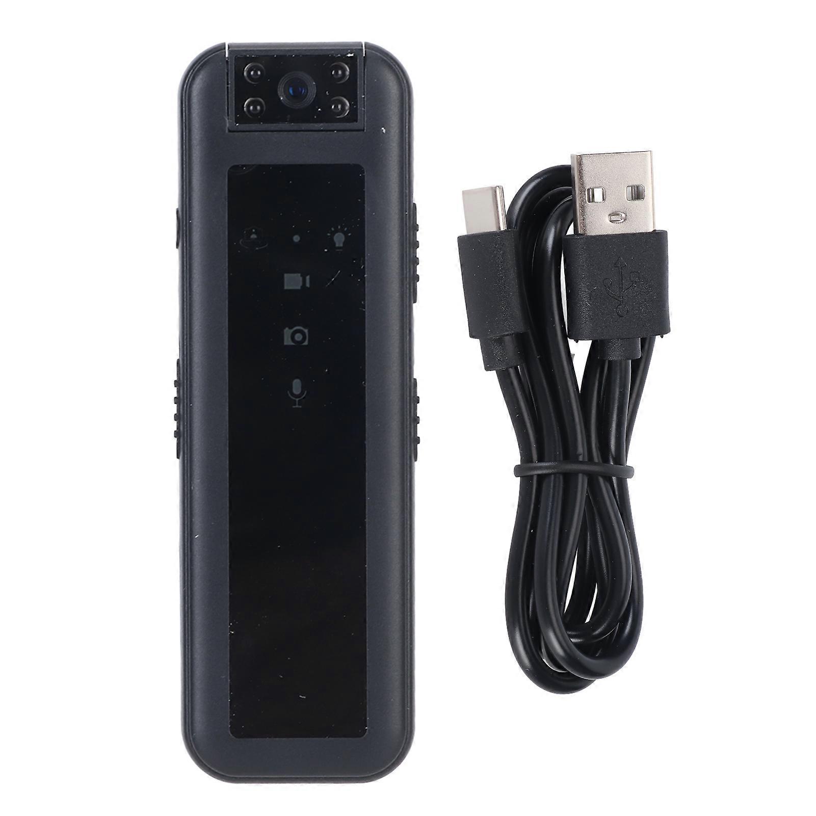 Mini Portable HD Video Recorder Rotating Lens 700mAh Digital Voice Recorder for Lectures Meetings