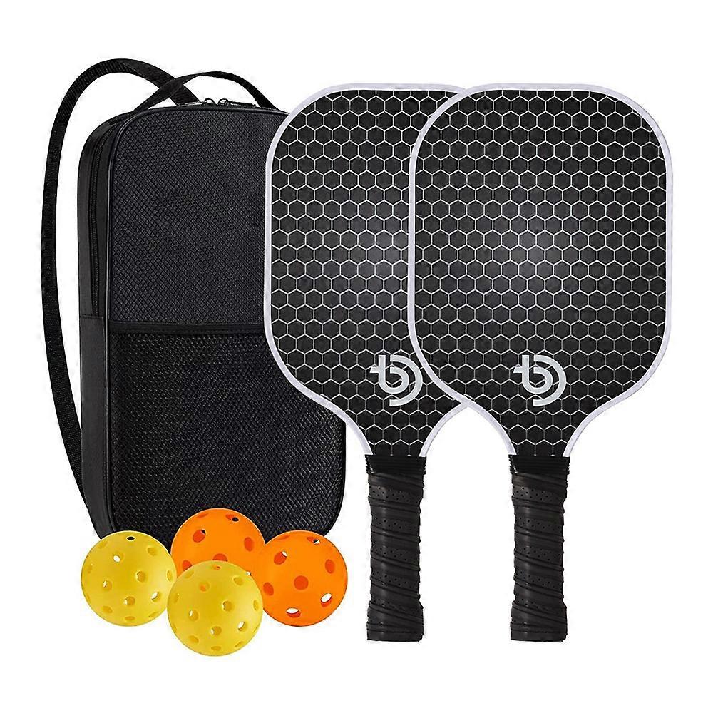 Pickleball Rackets Set Pickleball Paddles Set with Balls and Carry Bag