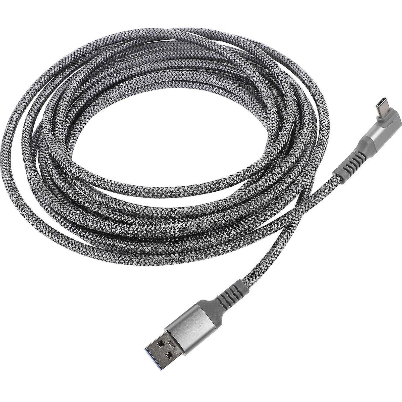 VR Cord Compatible for Oculus Link USB-C Steam Type C 3.0 Silver with Durable Plastic and