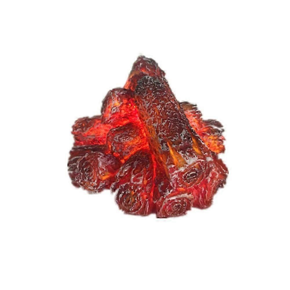 1pcs Burning Charcoal Led Lamp Artificial Led Fireplace Realistic Log Wood Glowing Burning Flame Flameless