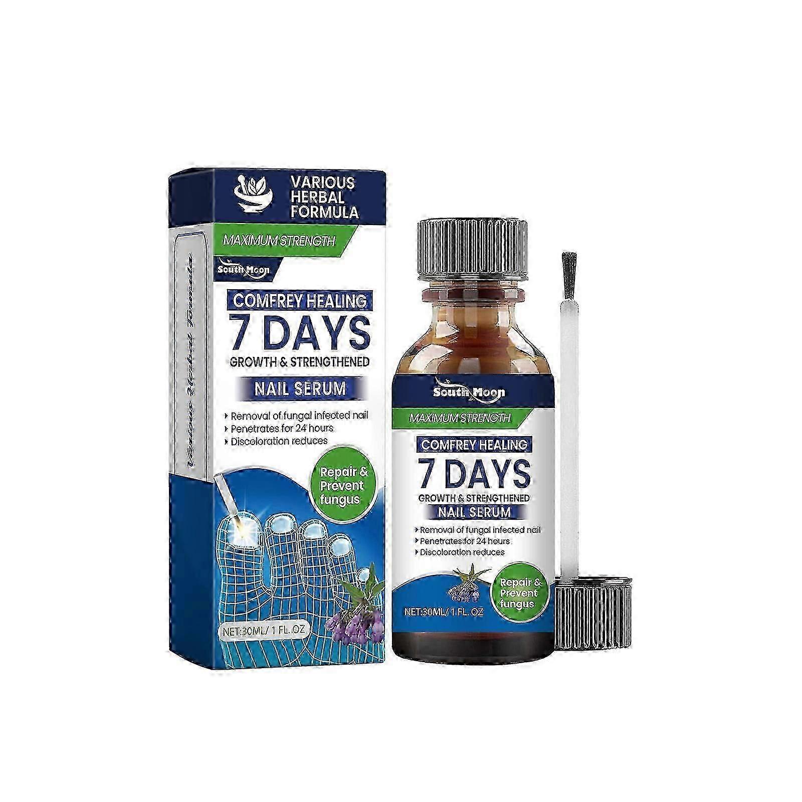 7 Days Nail Fungus Treatment, 30ml Comfrey Nail Growth and Strengthening Serum, Extra Strength Nail Repair Solution