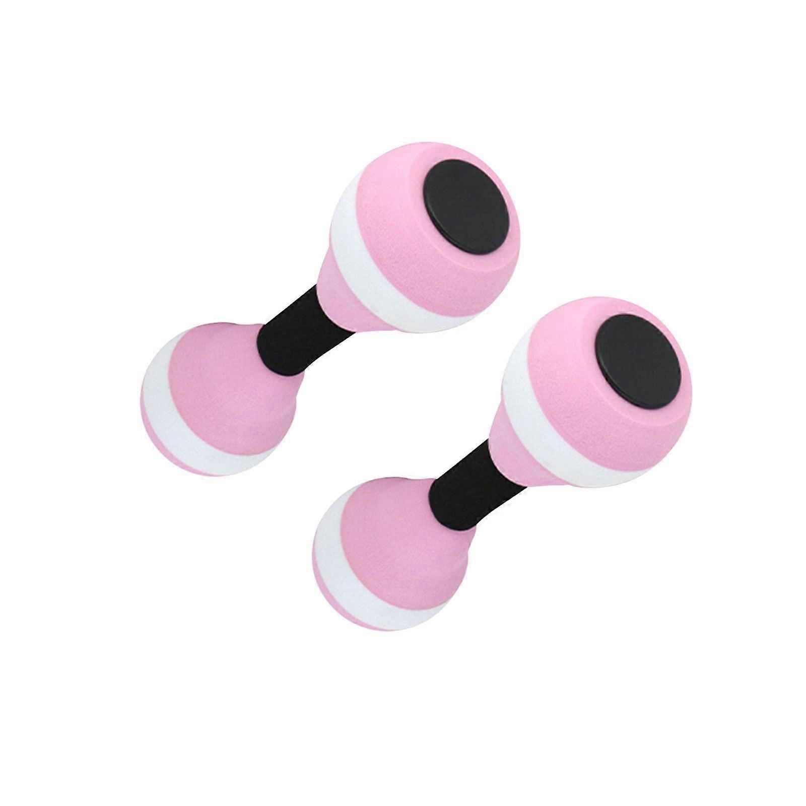 Aquatic Dumbbells, Water Aerobic Dumbbell Pool Resistance, Hand Bars Exercise Equipment Pink and White