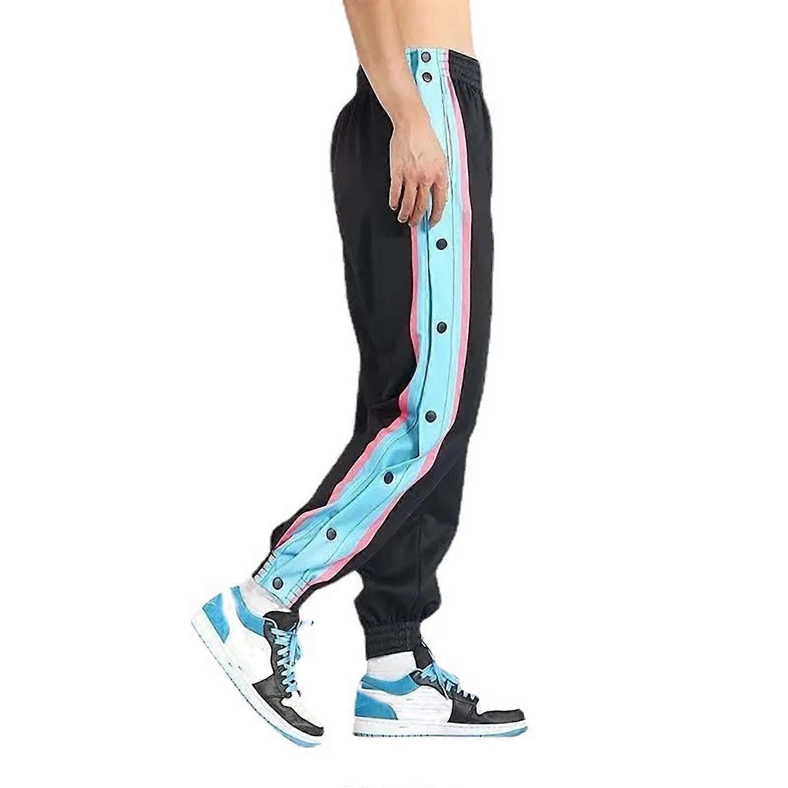 Reha Trousers Women's Side Opening Jogging Bottoms PostOperative Wide Leg Trousers with Pockets S Cblue