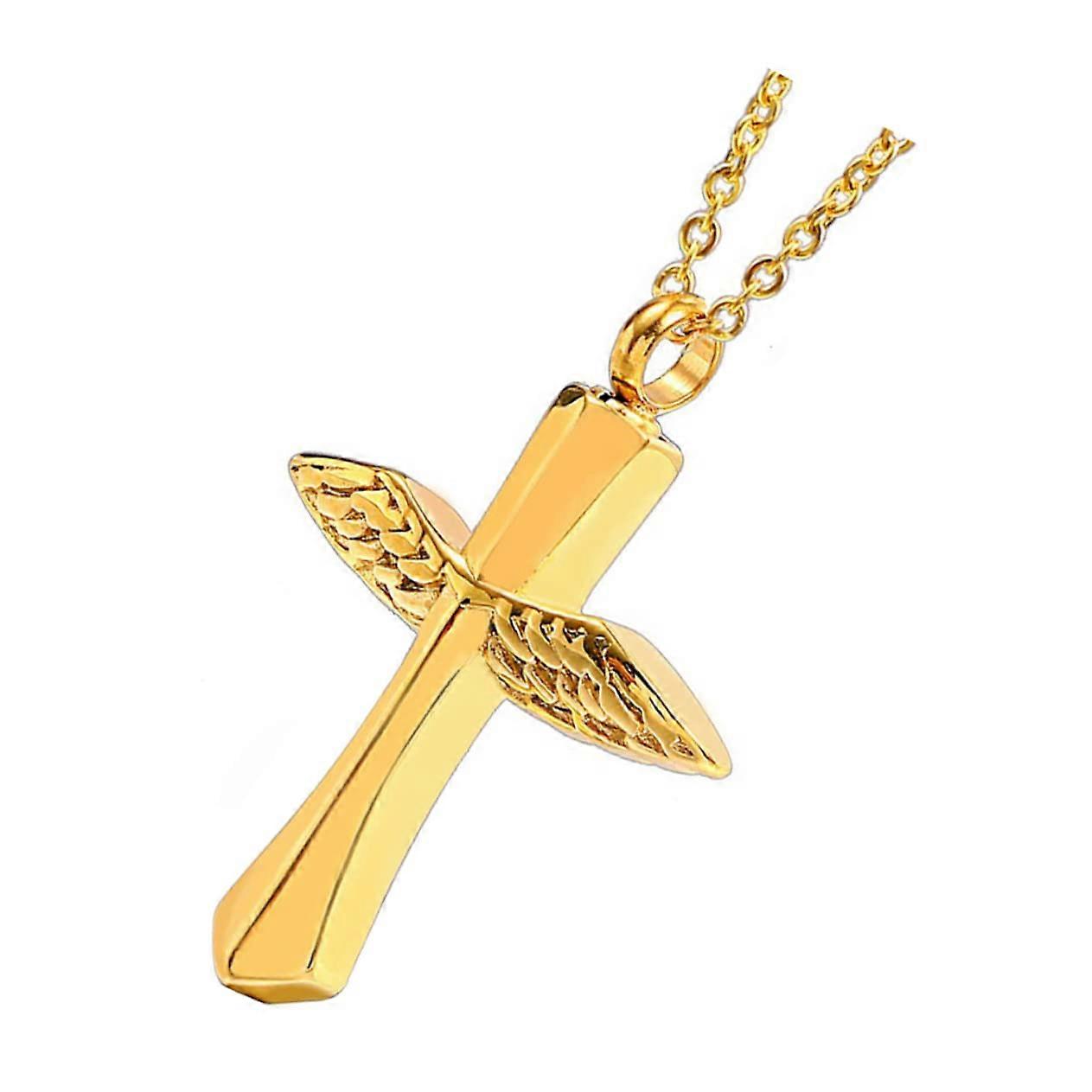 Cremation Jewelry Necklace Urn Pendant for Ashes of Loved Ones Gold Plated Alloy Memorial Keepsake
