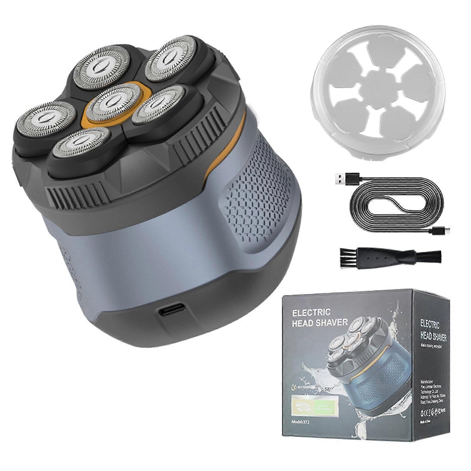 Electric Shavers for Bald Men, Waterproof, Speed Motor, LED Display, Blue