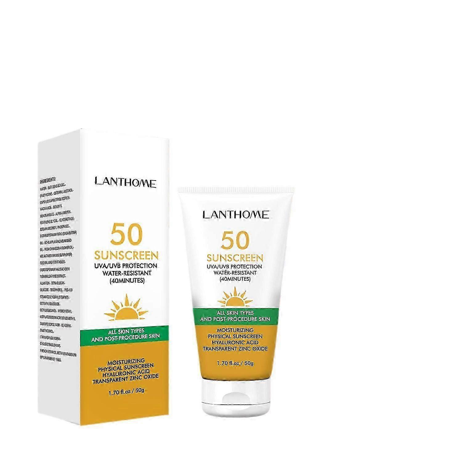 SPF 50 Sunscreen Waterproof - Oil Free Sunscreen for Face & Body -Travel Size Face Moisturizer with SPF 50 - Effective Sun Block Non-Greasy