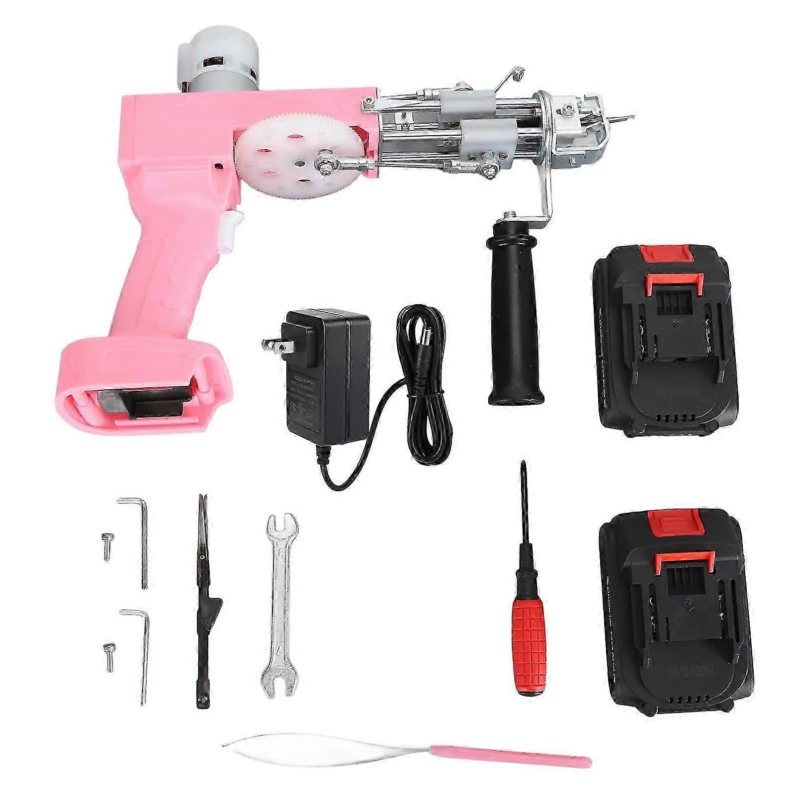 Rug Tufting Gun Set 2 In 1 Multifunctional Cordless Electric Rug Gun Machine Kit 100240v Us Plug