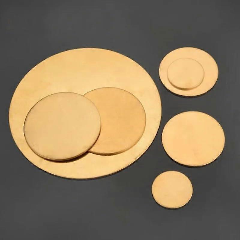 Brass Blank Round Plate Flat Sheet Diameter 2 Mm To 200 Mm Diameter 25 Mm Thickness 1 Mm 1 Pc