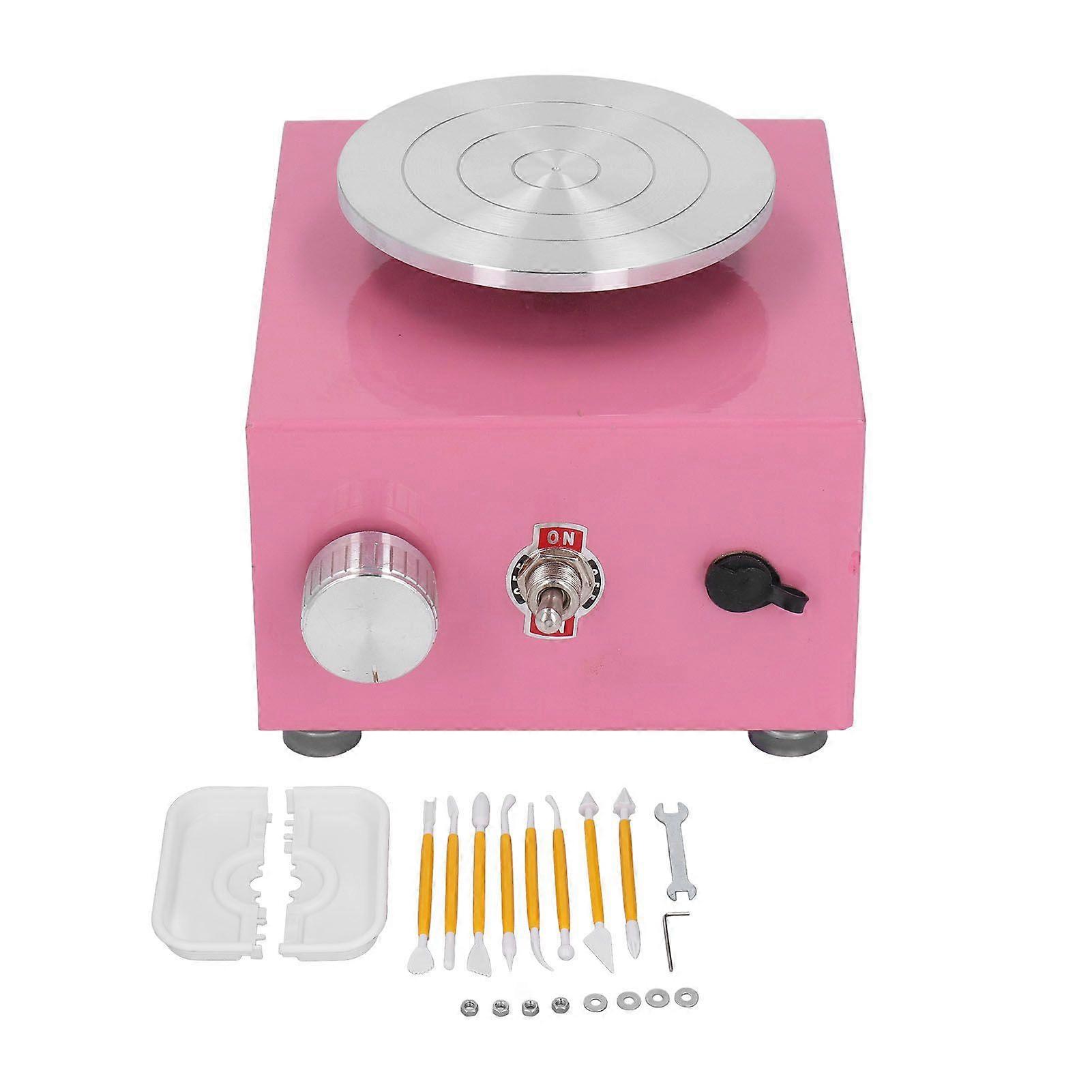 2025 Latest Model  Mini Pottery Wheel Vivid Pink Stable Turntable Compact Size