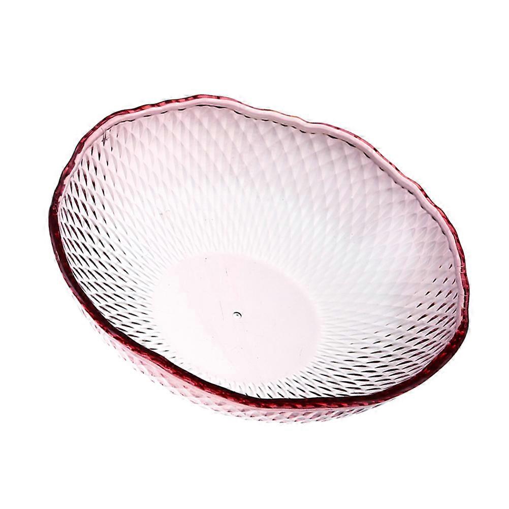 Snack Tray Fruit Plate Candy Dish Household Serving Snacks Pink 23*23*7cm 9.1×9.1×2.8in 1Pcs