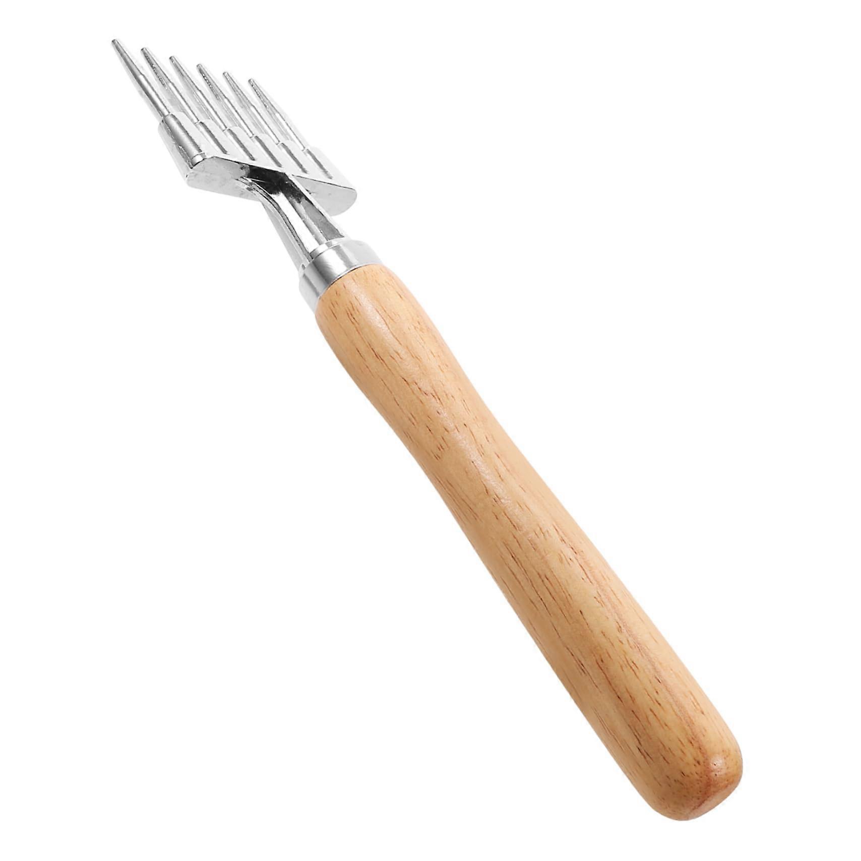 Ice Axe With Wooden Handle And Aluminium Alloy Head For Home Bar Cocktails And Long Drinks Ice Crushing Zagged
