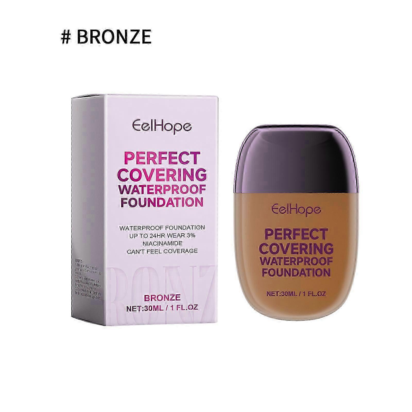 Waterproof Concealer Foundation, Brighten Skin Tone Without Stuck Powder, Refreshing and Moisturizing, Light and Moisturizing Foundation