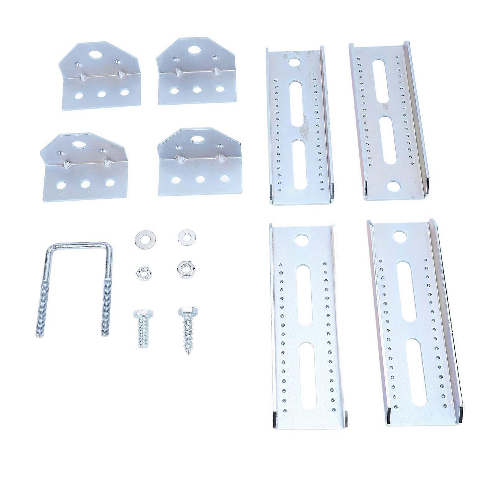 4 Sets Galvanized Swivel Top Bunk Bracket Kit for 3in X 3in 2in X 3in 1.5in X 3in Boat Trailer Crossbeams
