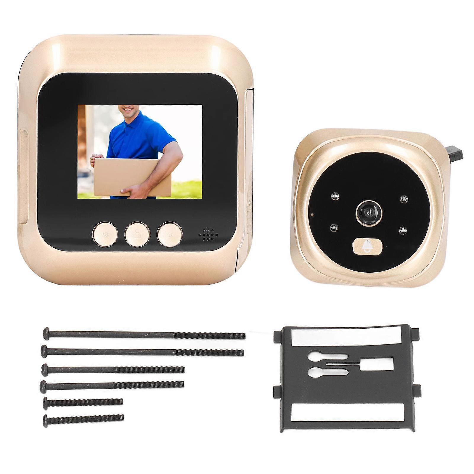 Digital Door Viewer 2.4in Peephole Camera IR Night Vision 135 Degrees Wide Angle Video Doorbell Intercom