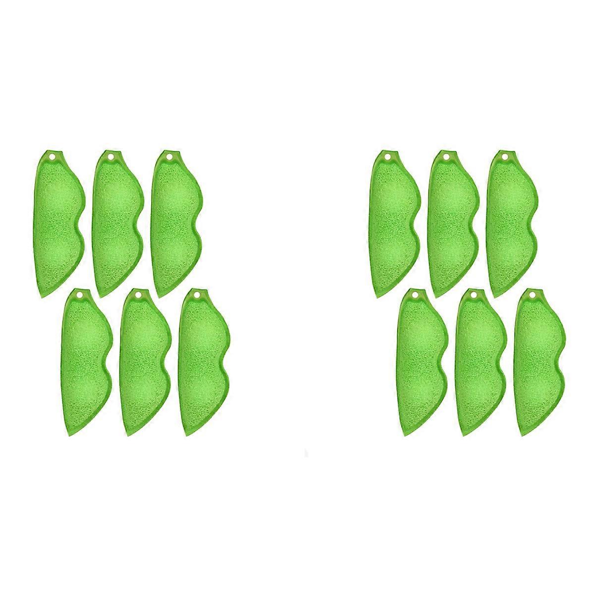 6Pcs Beans Shaped Bottle Cleaning Sponge,Magic Beans Cleaner Reusable