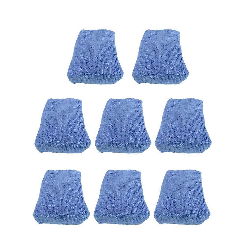 Car Microfibre Cloth Blue 8Pcs Cleaning Polishing Waxing Drying Towel Vehicle Cleaning 8Set
