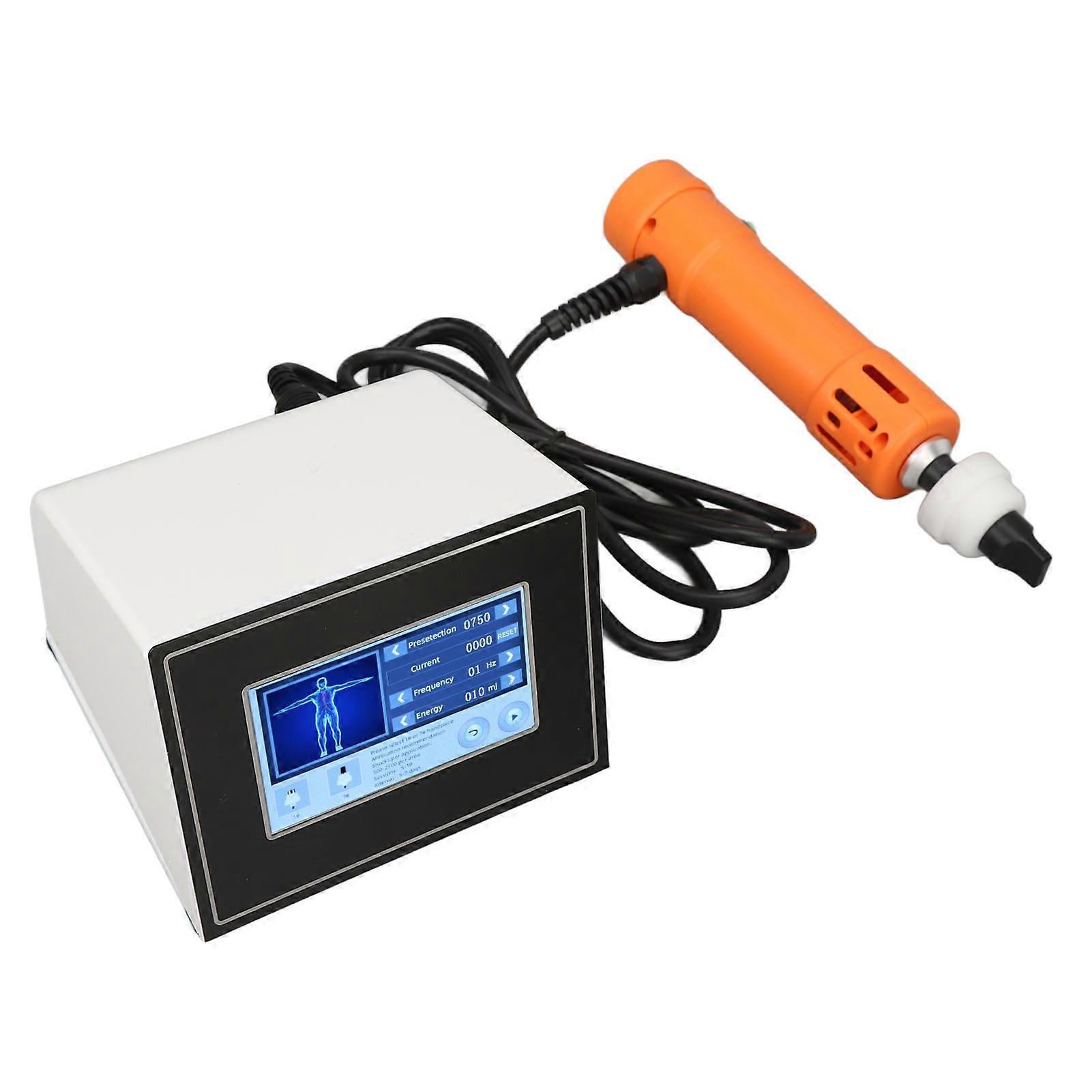 Extracorporeal Shockwave Therapy Machine Soreness Relief ED Treatment Shockwave Machine 100‑240V Orange EU Plug