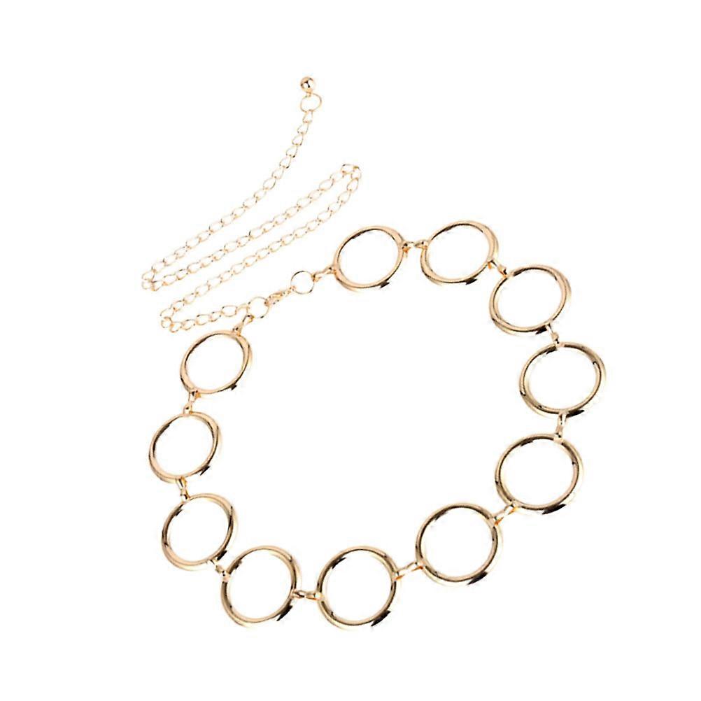Waist Chains For Women Circle Body Chain Punk Minimalist Metal Golden Daily Use 1Set