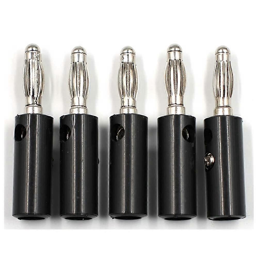 Speaker Screw Banana Plug Gold Plated 4mm Connector Red Black Pack of 10 for Audio Systems