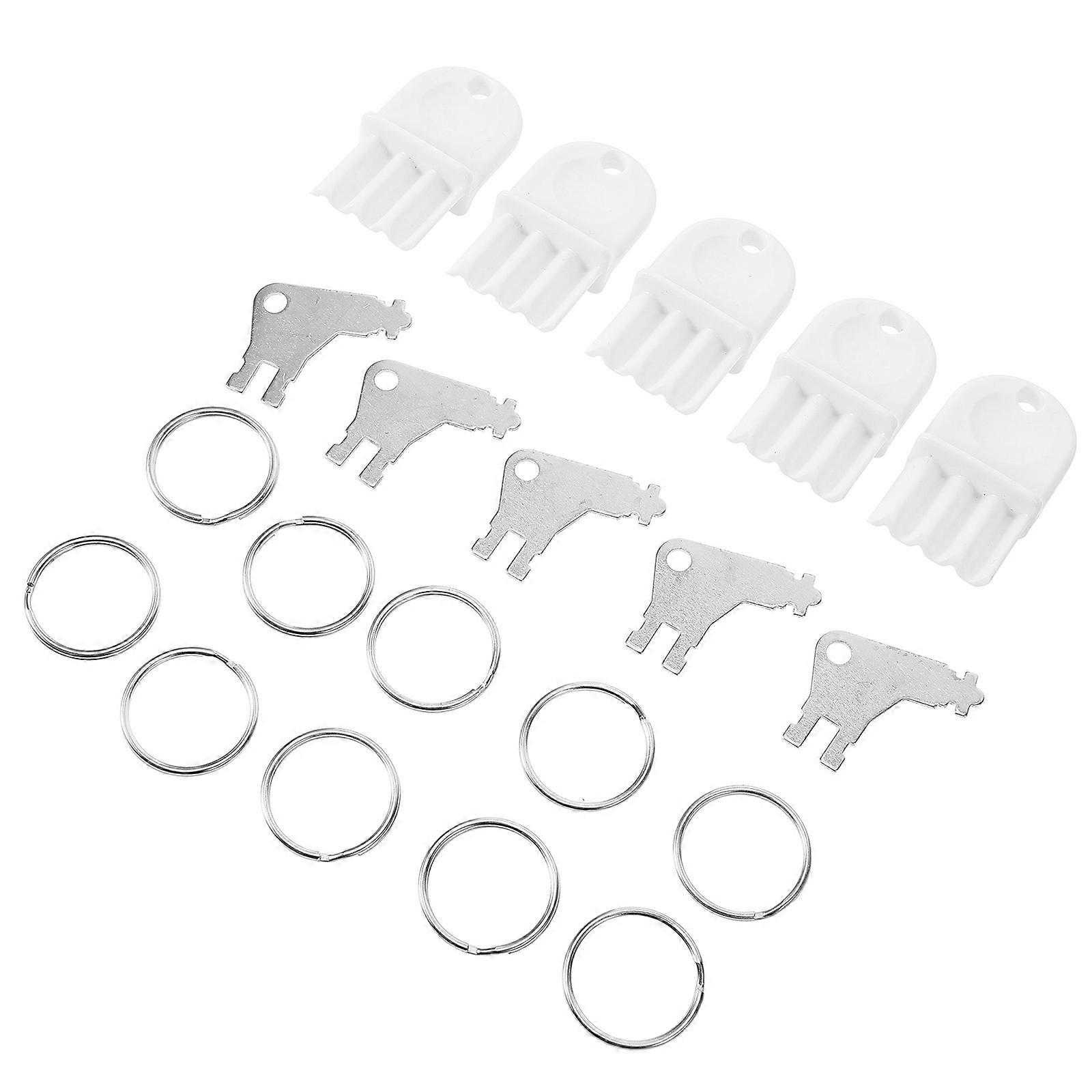Universal Paper Towel Dispenser Key Round Shape White Color For Commercial Use Sturdy Construction 5 Sets