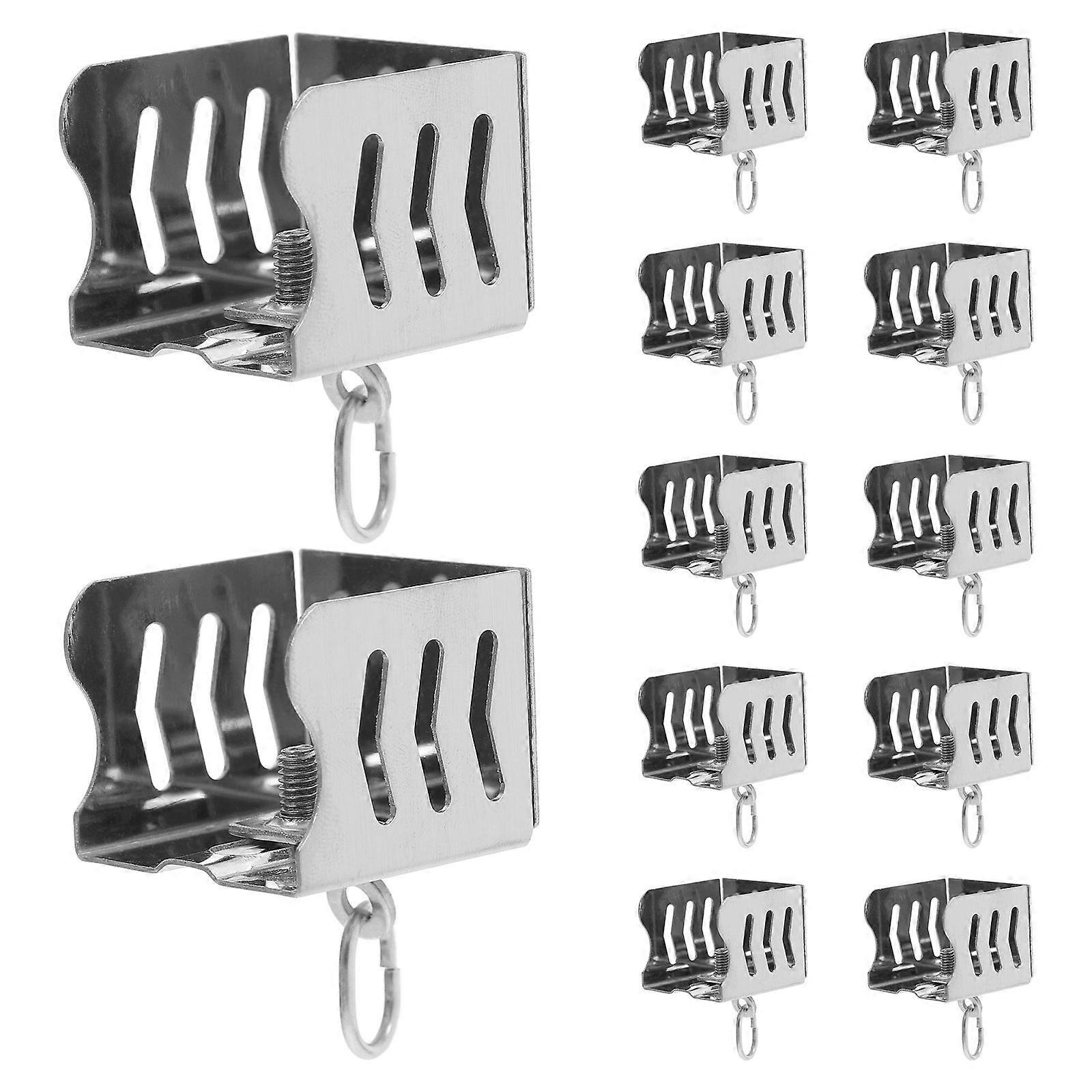 Curtain Track End Cap Versatile Design For Straight And Square Tracks Home Decoration Silver 3.00X3.00X2.50CM 12Pcs