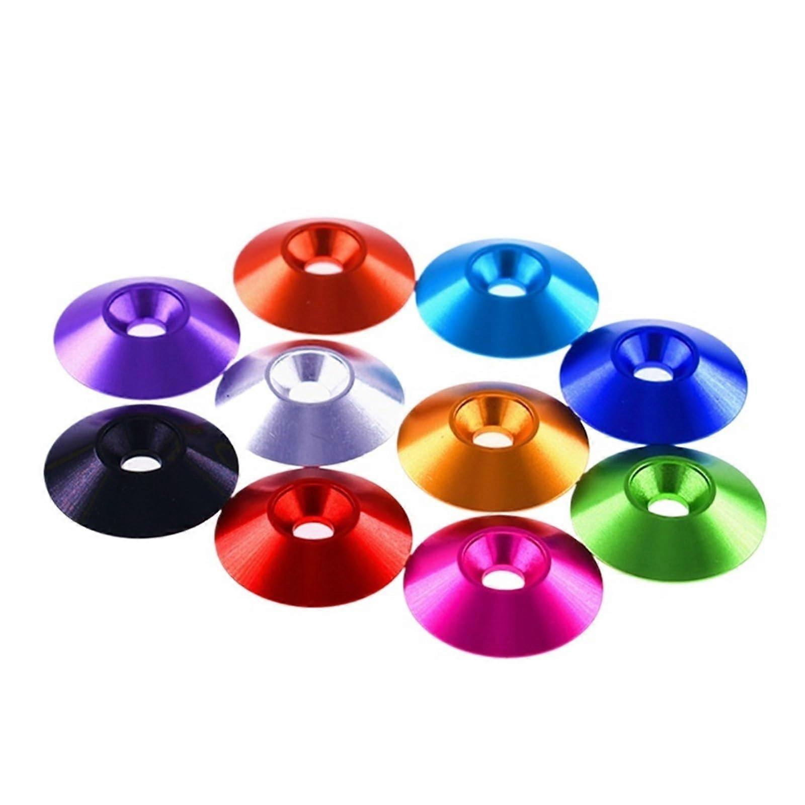 M2 M2.5 M3.5 M4 Aluminium Countersunk Washers with Flat Head for Decorative Screw Damping - Mauve Color - 5pcs M3.5