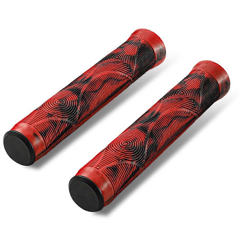 WEST אופניים 1 זוג אופני הרים אחיזת כידון רכיבת אופניים נגד החלקה אחיזות גומי רכות סגנון A / אדום