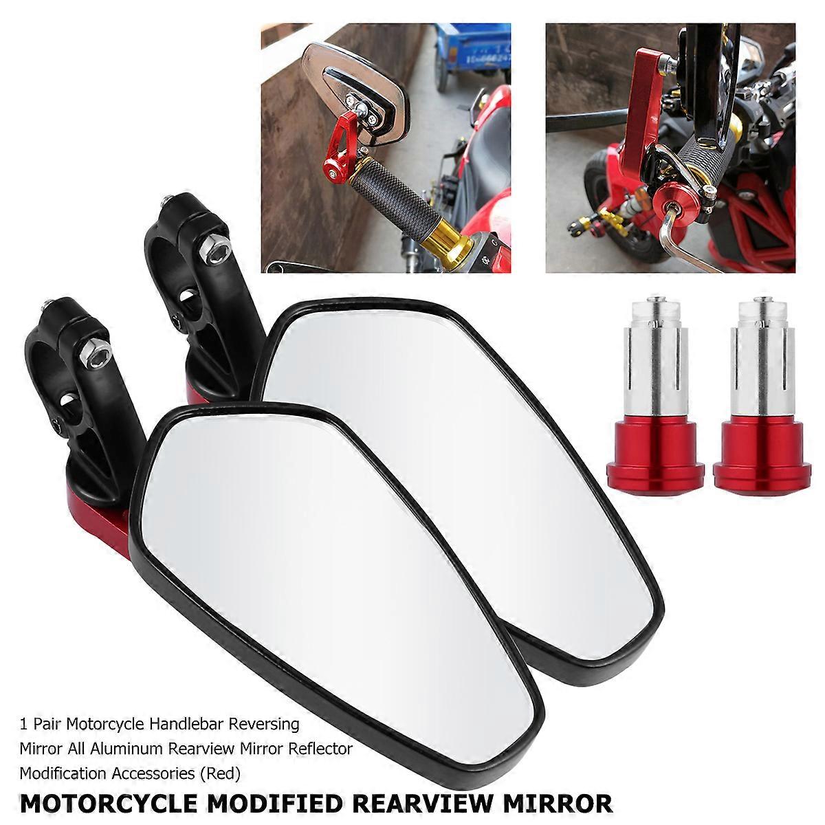 Modified Handlebar Reversing Mirror Lightweight Easy Install ATV UTV 1 Pair
