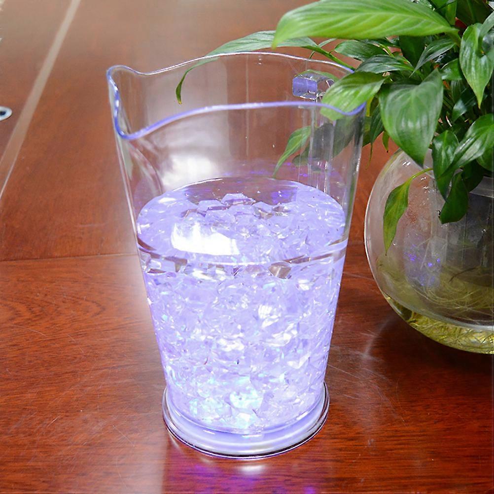 1.8L Plastic Color Change LED Ice Bucket Bar Beer Jug LED Light Up Champagne Beer Bucket for Bar Party