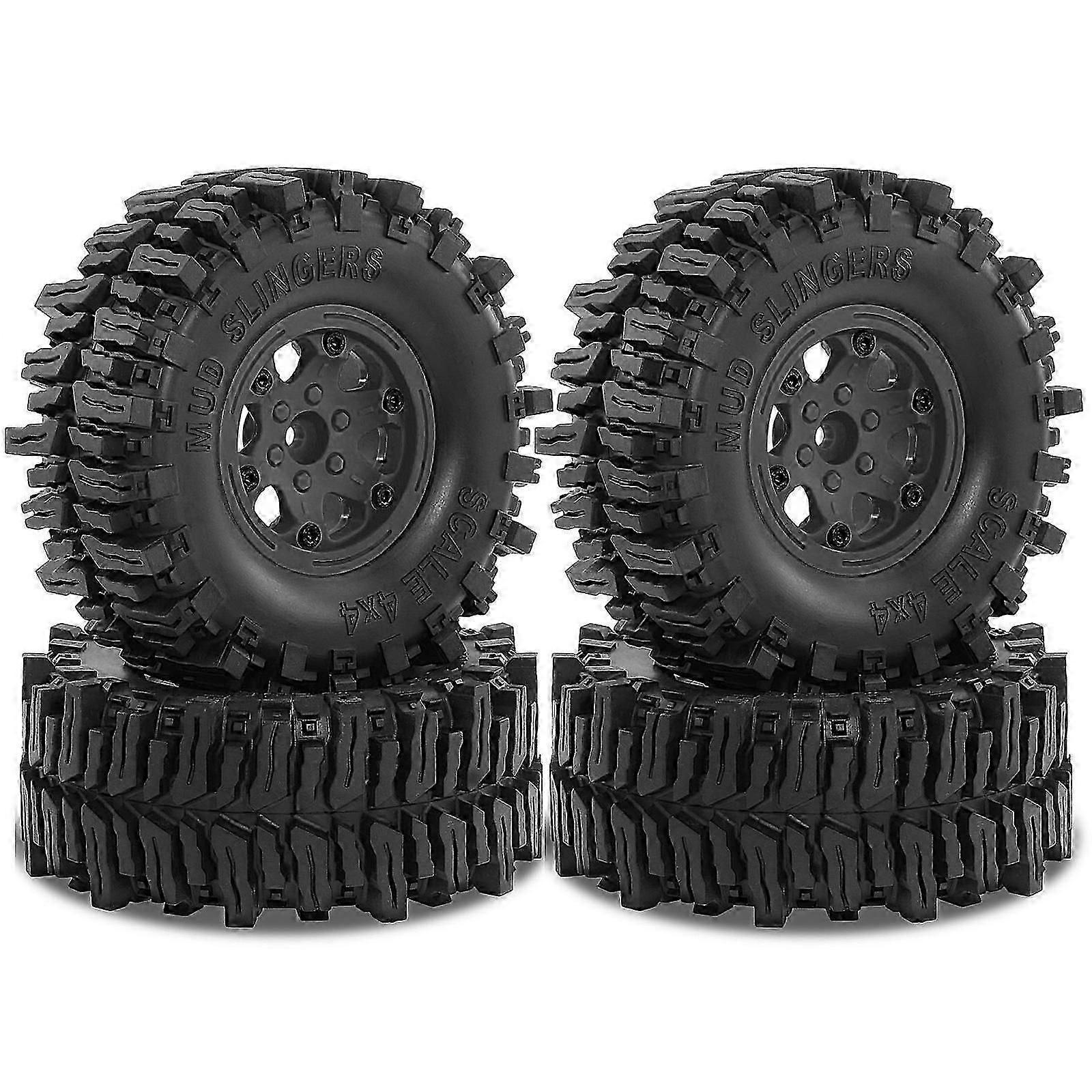 4x RC Auto Räder und Reifen Ersetzen für 1/8 RC Auto DIY Zubehör Modell Lkw weiß