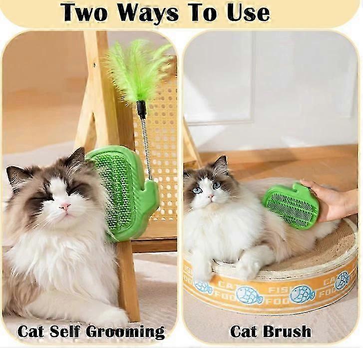 Catnip Licking Balls For Cats Wall Groomer Scratcher Brush Toys With Teaser Stick Chew Toys Wall Corner Brushes