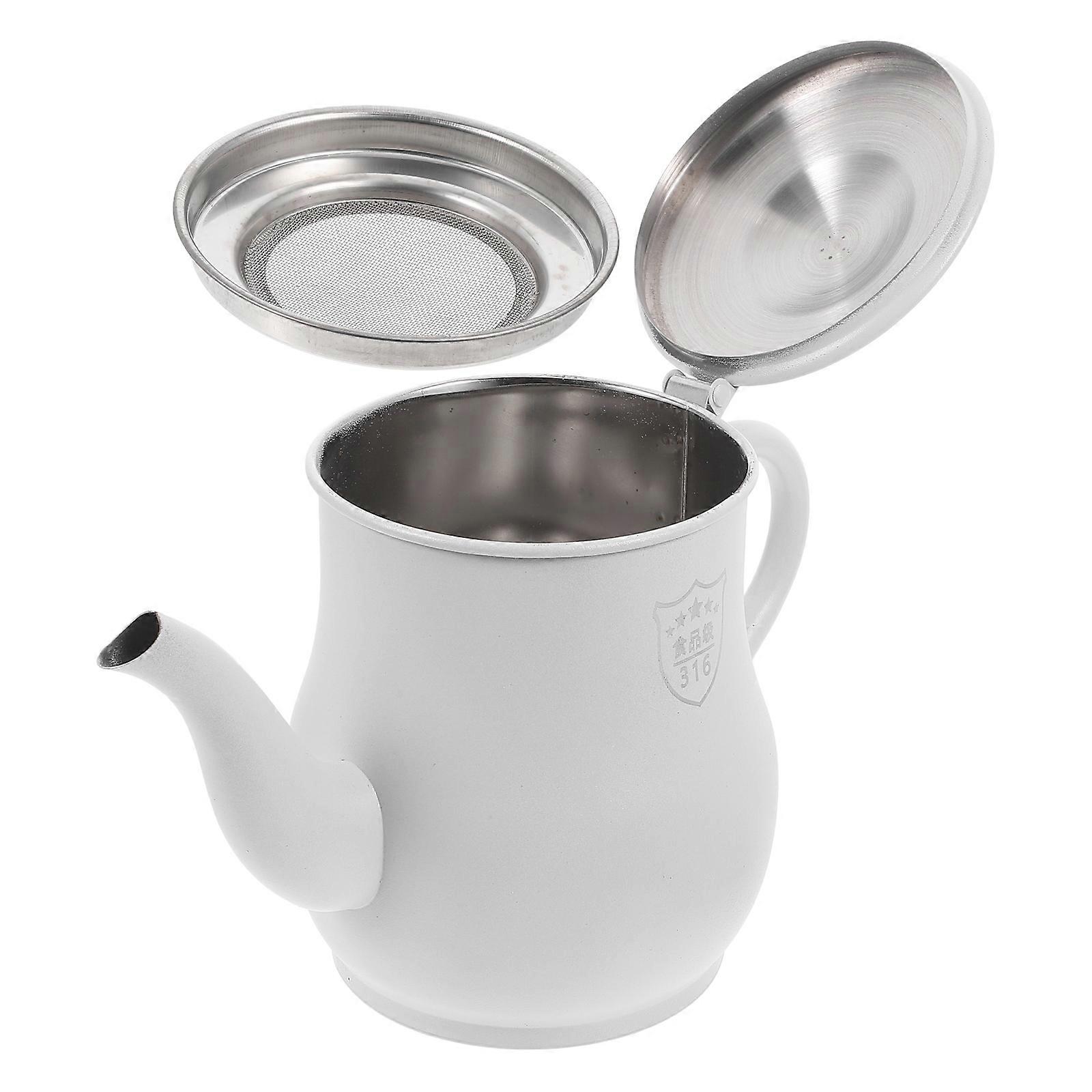 Stainless Steel Oil Strainer and Soy Sauce Dispenser Pot Kitchen Oil Container
