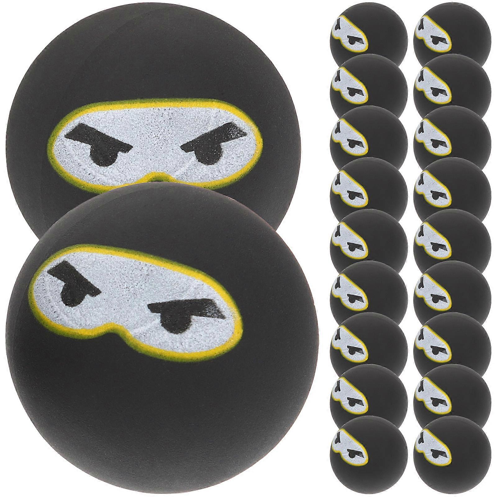 Bouncy Balls For Kids Favour Hand-Eye Coordination Black Rubber 3.00X3.00X3.00CM 20Pcs