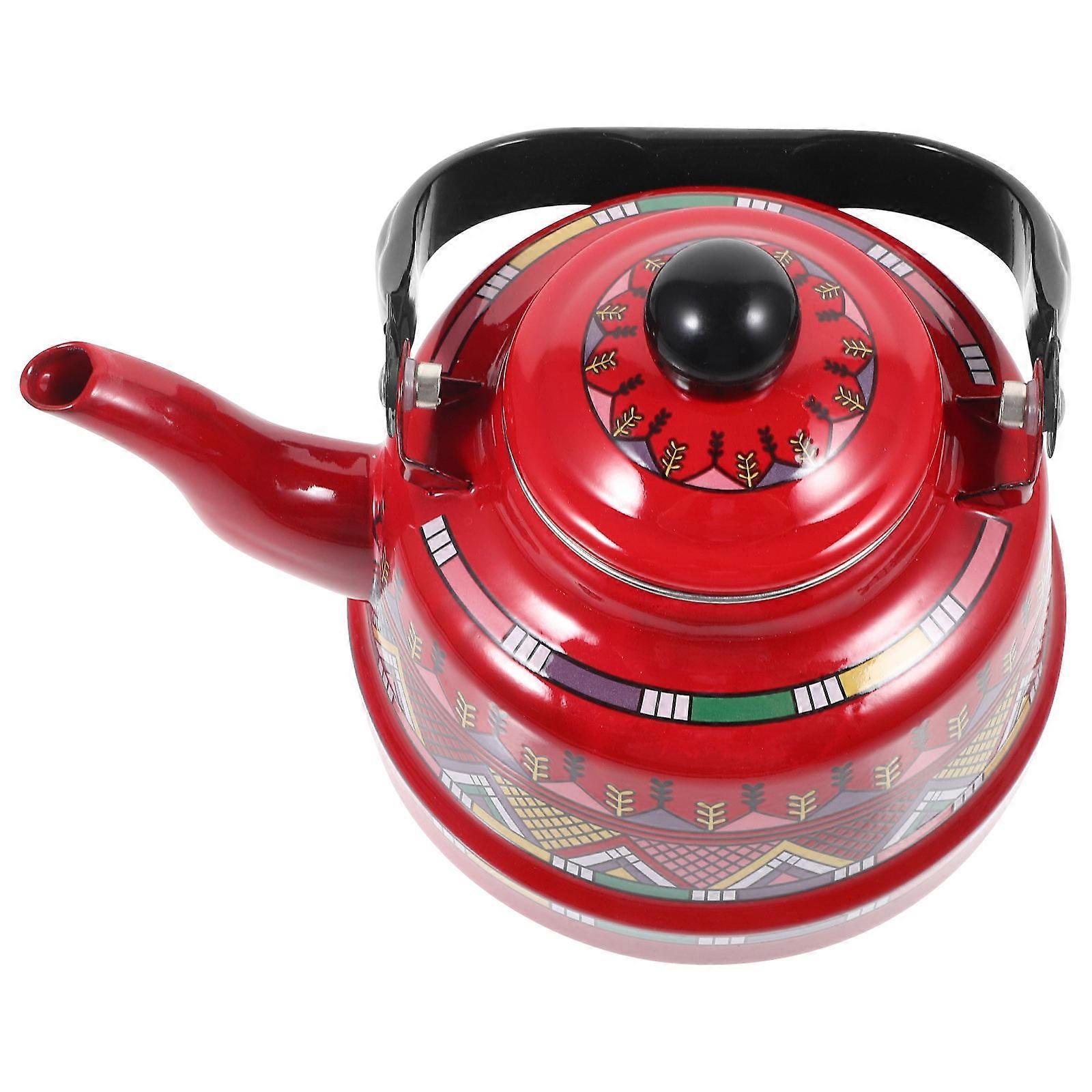 Elegant And Simple Enamel Teapot Stovetop Coffee Pot Daily Use 1Set