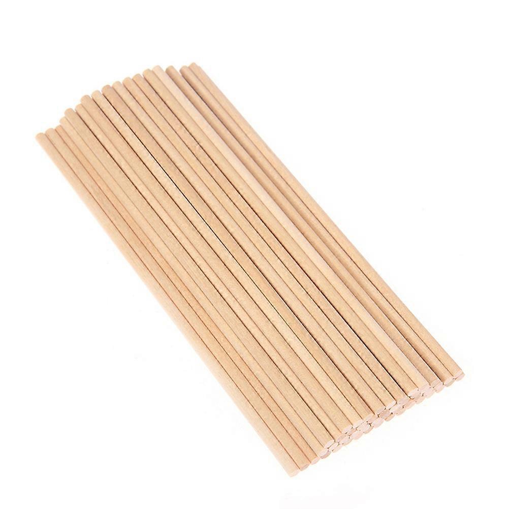 Wooden Round Dowel Rods Craft Sticks for Woodworking DIY Building Toy Model Making Materials 100pcs